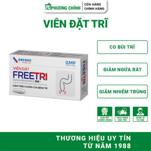 Viên Đặt Trĩ An Châu Freetri Giúp Thu Nhỏ Búi Trĩ Giảm Sưng Đau Rát Đi Ngoài Ra Máu 14 Viên/Hộp