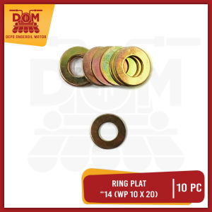 Ring Plat "14 WP 10 X 20 Harga Per Pak Isi 10 (PSP) Reng Pelat Washer Kunci 14 Diameter 10mm X 20mm