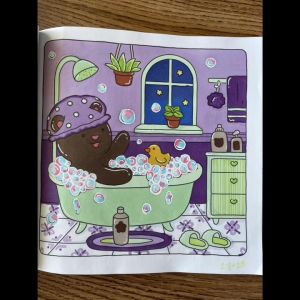 【SG Stock】48 Pages Cozy Days:Coloring Book Educational For Relaxation Graffiti Painting Book for Adults and Kids 涂色书