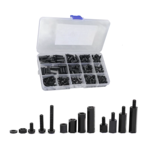 380pcs 3mm Nylon lục giác máy giặt Nut nữ nam lục giác trụ cột nylon vít kê cột dễ sử dụng