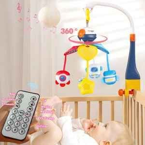 🦁TinyLion🦁 โมบายเด็ก ชาร์จใหม่ได้ โมบายเด็กอ่อน โมบายกล่อมนอน กระต่ายน่ารักมีไฟและภาษาอังกฤษ