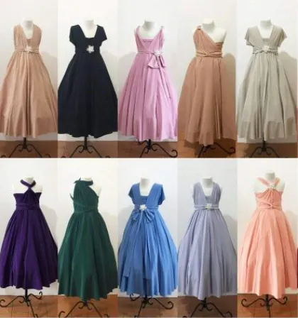 5D Kids Infinity Dress Cotton Spandex Flower Girl Dress Inifinty Dress Kids Formal Dress Adjustable Kids Wedding Dress 6591 Lazada PH