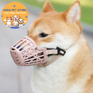 Rọ mõm Chó bằng lưới nhựa thoáng mát không quàng đầu (mẫu mới) - Hara Pet Store