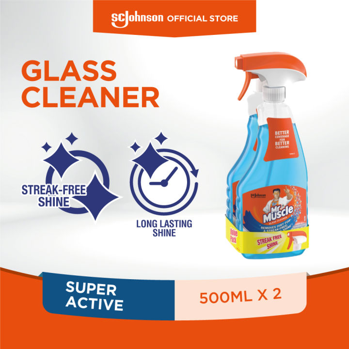 Mr Muscle Glass Cleaner Super Active 500ml [Value Pack] Lazada