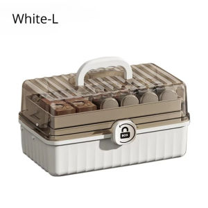 MLADEN First Aid Safe Medication Storage Box 3 Layers Emergency Medicine Kit Case Large Capacity Storage Box 储存箱