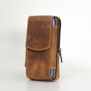 [VALQO] DAKA Sarung HP Kulit Sapi Dompet HP 2 Slot Muat HP Hingga 67 inch