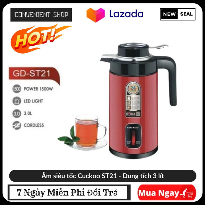 bình đun nước siêu tốc , Ấm siêu tốc Cuckoo ST21 - Dung tích 3 lít Lõi ...