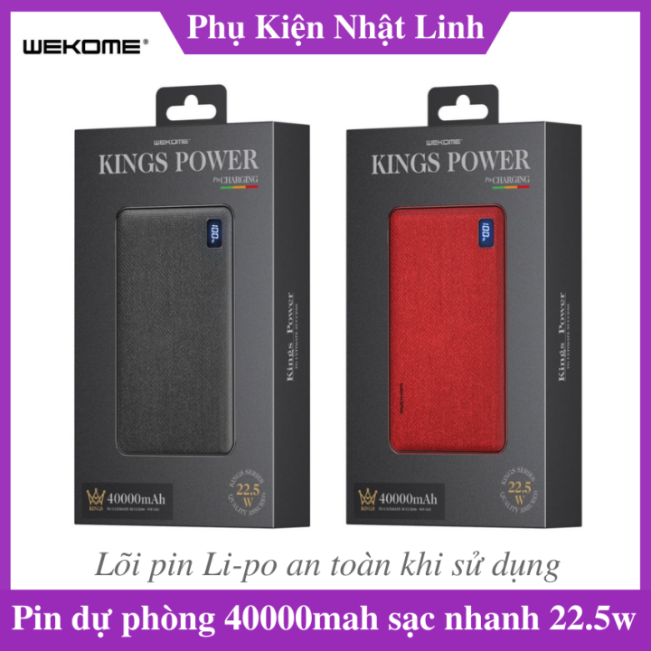 Pin dự phòng Kings Power WP-179 20000mAh, Sử dụng pin Li-Po an toàn hơn ...