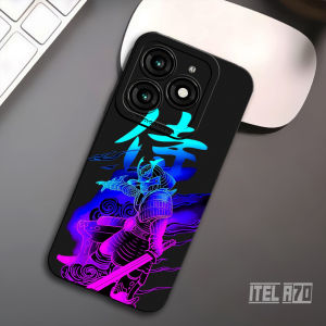 Bestcase Casing Kita Case hp Itel A70 P55 4G / P55 NFC Motif Kartun Samurai Pattern Softcase