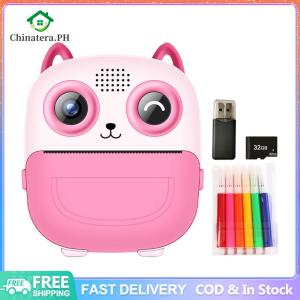 6 In 1 Cute Digital Camera Type-C Rechargeable Mini Instant Print Camera 1300mAh HD Photo Printing Camera for Girls Boys