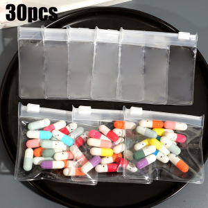 EVA ถุงบรรจุยากระเป๋าซิปถุงยากันรั่วปิดผนึกได้เองแบบพกพาโปร่งใส Kotak Obat เดินทางที่บ้าน