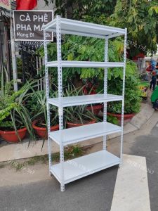 {LẮP RÁP 130s} Kệ V lỗ Vinatech cao cấp Kệ gài không dùng ốc vít - D1m x R40 x C2m x 5 tầng