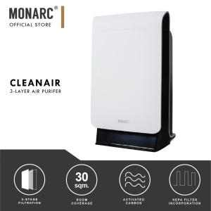 Monarc CleanAir 3-Stage Air Purifier Filter HEPA Activated Carbon