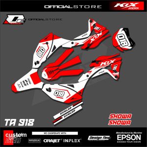 Striping Sticker Variasi Motor KLX GORDON Stiker List Fullbody (TA918)Satu Set Kanan Kiri Motif Terbaru Keren