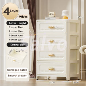 SALVO Drawer Cabinet 36cm Width For Clothes With Wheels Bedside Cabinet Multifunctional Wardrobe European-style Cabinet Plastic Organizer Storage