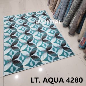 MODERNO Karpet Permadani Uk. Mini 115 x 155 cm Hijau Green Mineral Blue