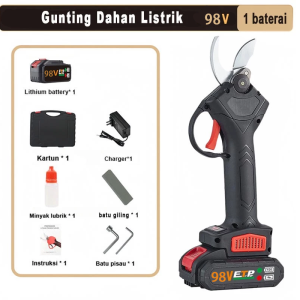 JLD 48V Gunting Dahan Listrik Gunting Taman Elektrik Garden Cordless Pruning Shear Scissors Pemangkas Dahan Ranting Pohon