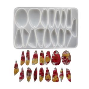 Flexible Silicone Molds Teardrop Shaped Accessories Epoxy Resin Mold Ornament Pendant Mould Making Tool