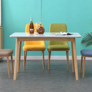 Solid Wood Dining Table Chair Combination Modern Simple Household Small Apartment Dining Table Rental House Rectangular Table