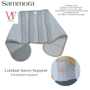 WinneJaya Sammora Korset Lumbar Sacro Support Far Infrared Alat Bantu Penyangga Tulang Punggung Pinggang Lansia Bahan Tebal Dan Nyaman