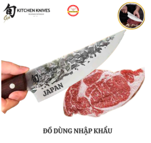 Dao lọc thịt siêu bén nhập khẩu từ Nhật Bản bằng thép xanh cacbon 3 lớp không gỉ