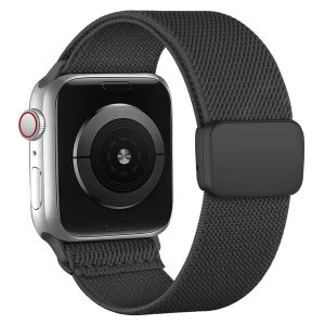 Magnetic Nylon Loop for Watch Ultra 1/2 Band 46mm 40mm 41mm 45mm 44mm 49mm 38mm 42mm Women Men Stretchy Elastic Strap Sport Wristband for Watch Series 10 9 8 7 se 6 5 4 3