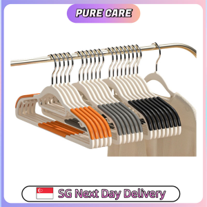 【Pure Care】 Multifunctional Anti Slip Hangers Non-Slip Clothes Plastic Hangers Households