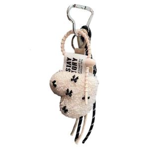 Fashionable Sturdy Plush Bowknot Keychains Fashion Accessory for Women Daily Use As Bag Pendant or Car Decoration Charm