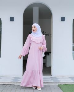 Baju Gamis Wanita Terbaru 2022 Dress Remaja Kekinian Model Muslim Syari Dres Dewasa Set Warna Terracota Polos Mewah Bahan Premium Gaun Muslimah Modern Syari Elegan G9M01