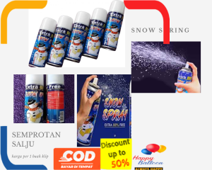 Semprotan Salju Busa snow spray Crazy String White kaleng Satuan