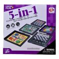 5in1 board games magnetic mainan papan catur game ludo. 