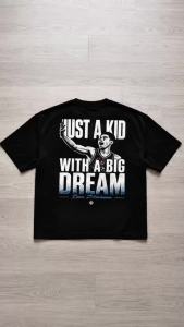 JUST A KID WITH A BIG DREAM RENE Baterbobia Basketball Streetwear T-shirt..c