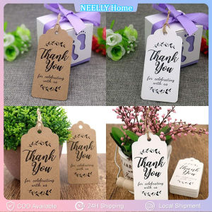 100PCS Thank You Hang Tag DIY Handmade Thank You Hang Tag Holiday Gift Hanging Card Label Party Wedding Decoration