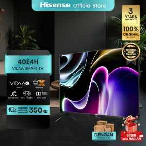 [PACKING KAYU] Hisense TV 40 inch - 40E4H NEW Vidaa U5 system - Smart TV FHD - Bezelless Design - Dolby Audio - Youtube/Netflix/Prime video - Casting - Wifi - USB - HDMI - Clean View