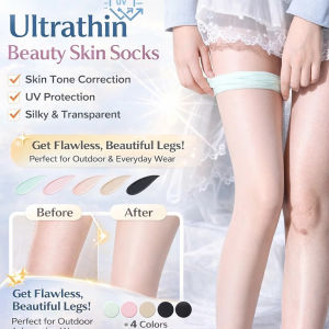 【Skin Tone Correcting】 Sunscreen Beauty Stockings UV Protection Breathable Slimming Socks Lightweight Elastic Hosiery