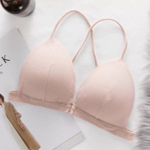 Áo Bra Cotton Cài Trước Gân Tăm Đệm Mỏng Thoải Mái Thoáng Mát 2 Dây DAN L&U 715
