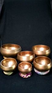Hammer beaten singingbowl 6pcs of set