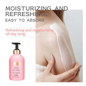 Sakura Niacinamide Body Lotion Whitening Moisturizing Smooth Brighten Skin Lightening Cream 500ml