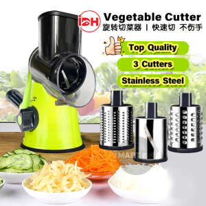 IDH Drum Grater Stainless Steel 多功能切菜器 Vegetables Grater Manual Cutter Food Chopper