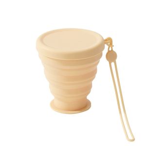 Silicone Folding Cup Travel Portable Water Cup Toothbrush Cup With Lid Foldable Coffee Mug Space-saving Folding Cup