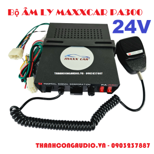 ( 24V) Bộ Loa Còi Hú  Maxxcar PA300 - 300w (9 Chế Độ Âm Thanh) -. Cho xe ưu tiên Có MIC