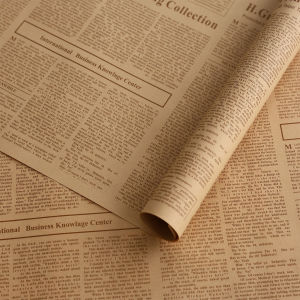 50*70CM Flower Packaging Material Retro Kraft Paper English NewsPaper Bouquet Flower Wrapping Paper Gift Wrapping Paper Packaging Paper DIY Craft Paper