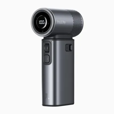 JISULIFE Ultra2 Handheld Fan 9000mAh 100 Speed Portable Rechargeable Turbo Jet Fans Ultra 2 with Power Bank Flashlight Function