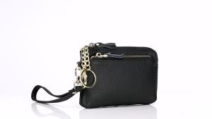 亚马逊欧美跨境零钱包真皮简约多功能ins手拎带零钱包新款收纳包