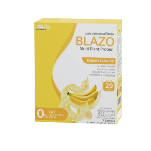 เบลโซ่ มิกซ์ เวย์ โปรตีน Blazo Whey Mix Protein รสกล้วย 1กล่อง บรรจุ 7 ซอง