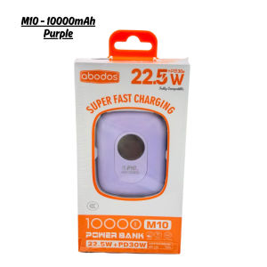 🔥Local Delivery🚚🔥abodos M10 Fast Charging Power Bank 10000mAh PD30W Type-C 22.5W Quick Charge Built-in Cable QR Code