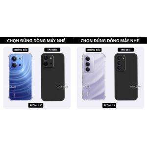 Ốp lưng bảo vệ chân sạc Redmi 15 /15C chống trơn trượt-Cool Case