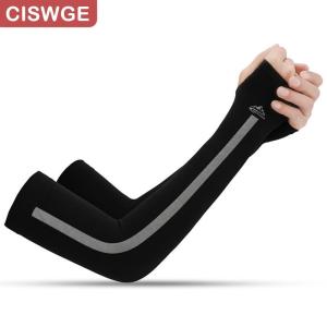 [COD] CISWGE SPORTS New Anti-UV Ice Silk Arm Sleeves Sunscreen Fingerless Gloves Bicycle Arm Sleevs