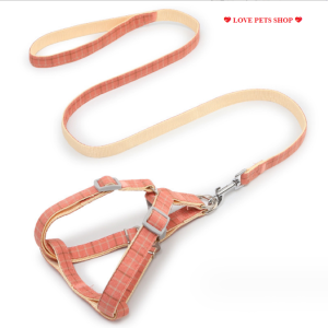 Bộ dây dắt cho Chó Mèo kèm đai yếm sọc Taotaopets - Love Pets Shop