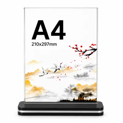 SKY ป้ายตั้งโต๊ะ ป้ายอะคริลิคใส T-shape A4 A5 A6 หนา2mm ป้ายโชว์เอกสาร ป้ายเมนู ตั้งโต๊ะ โชว์ป้าย 1ด้าน Acrylic Sign